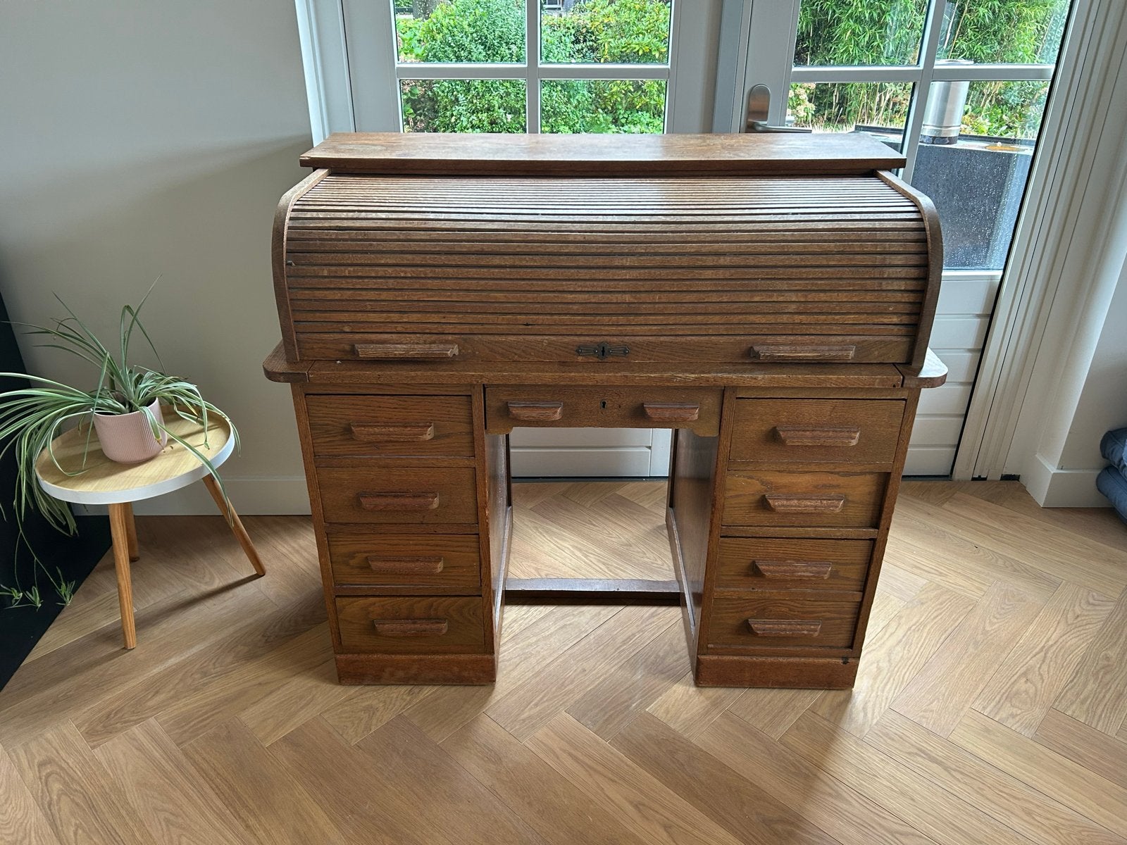 Antieke Rolluik Secretaire - Ideale Werkplek, Ophalen, Gebruikt