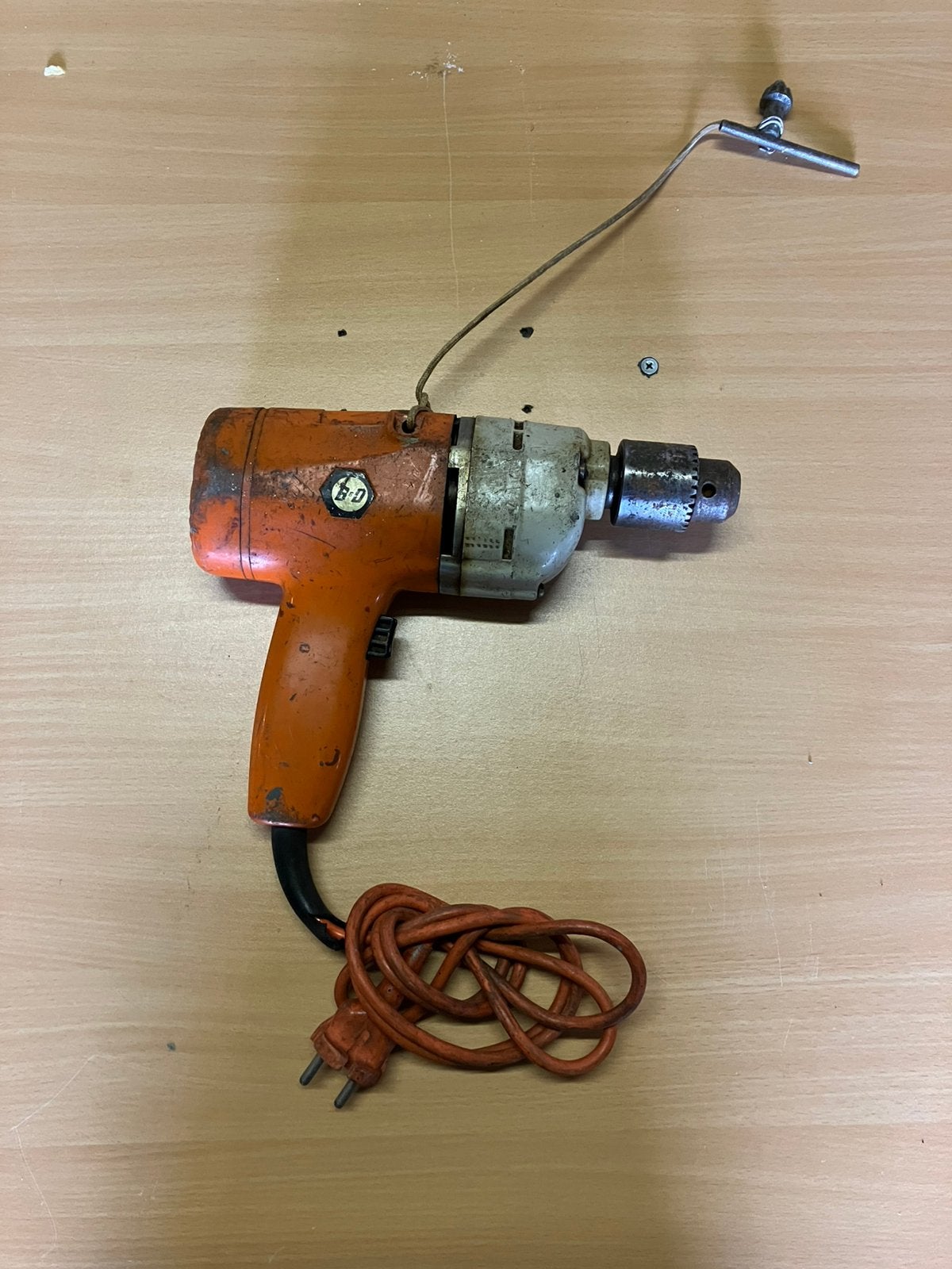 Oude Boormachine - Vintage, Doe-het-zelf en Verbouw, Gereedschap | Boormachines, Boormachine, Gebruikt, Ophalen of Verzenden, Variabele snelheid