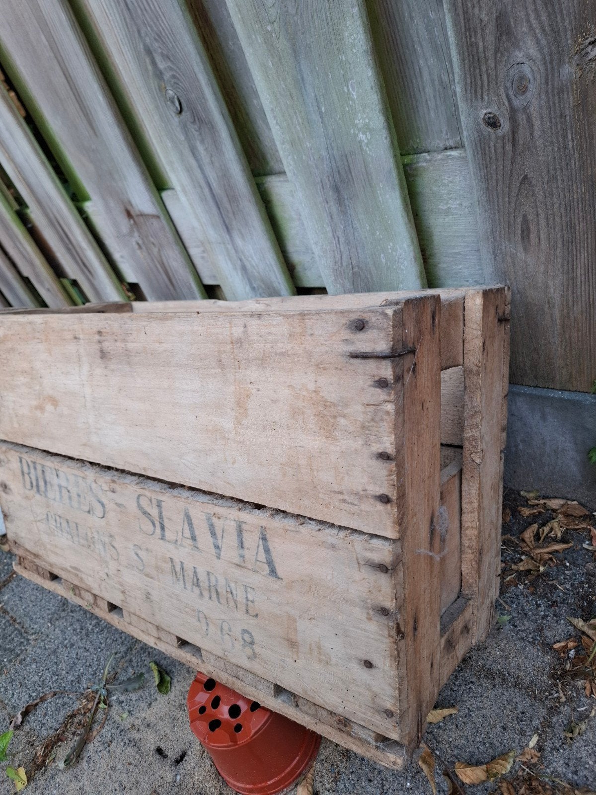 Antiek bierkrat - vintage - stoer industrieel decor, Ophalen, Minder dan 180 cm, Palen