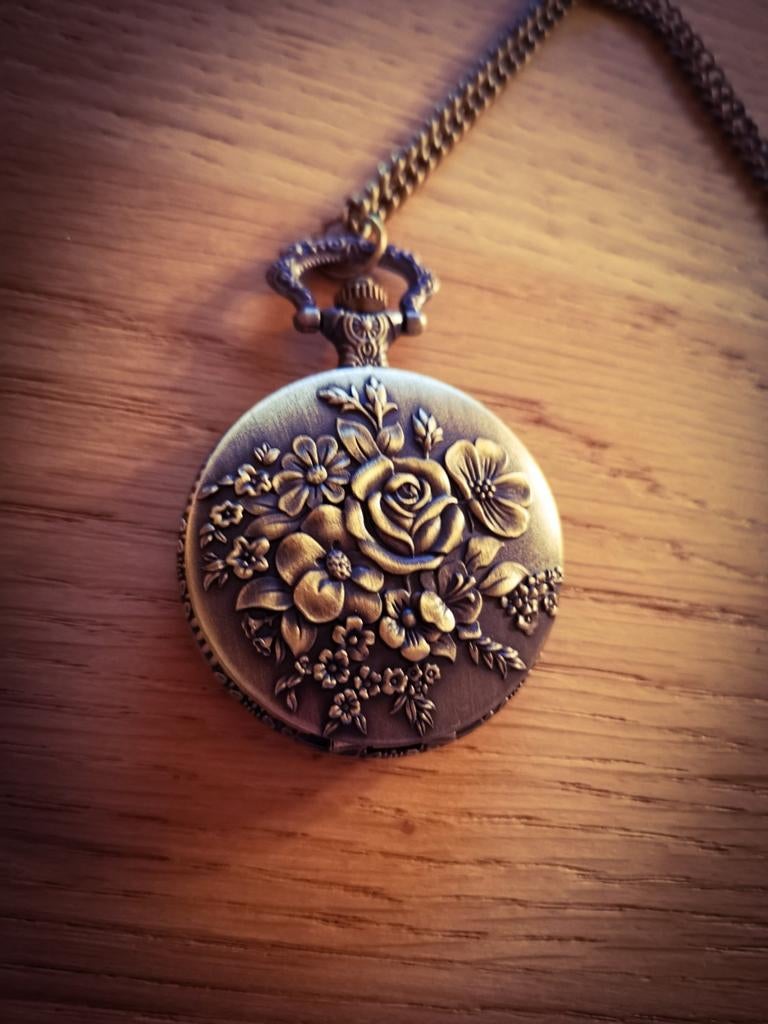 Goudkleurige Horlogeketting Bloemsnede, Verzenden, Nieuw, Goud