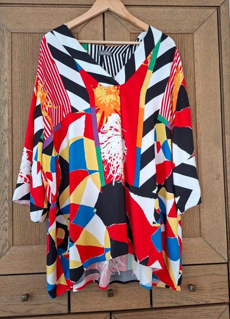 Kleurrijk blouse van Samoon, Overige kleuren, Blouse of Tuniek, Nieuw, Ophalen of Verzenden