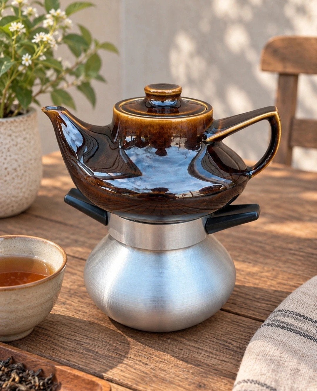 Vintage Letizia Italiaanse Espressomak, Theepot/fluitketel, Ophalen of Verzenden, Zo goed als nieuw, Metaal