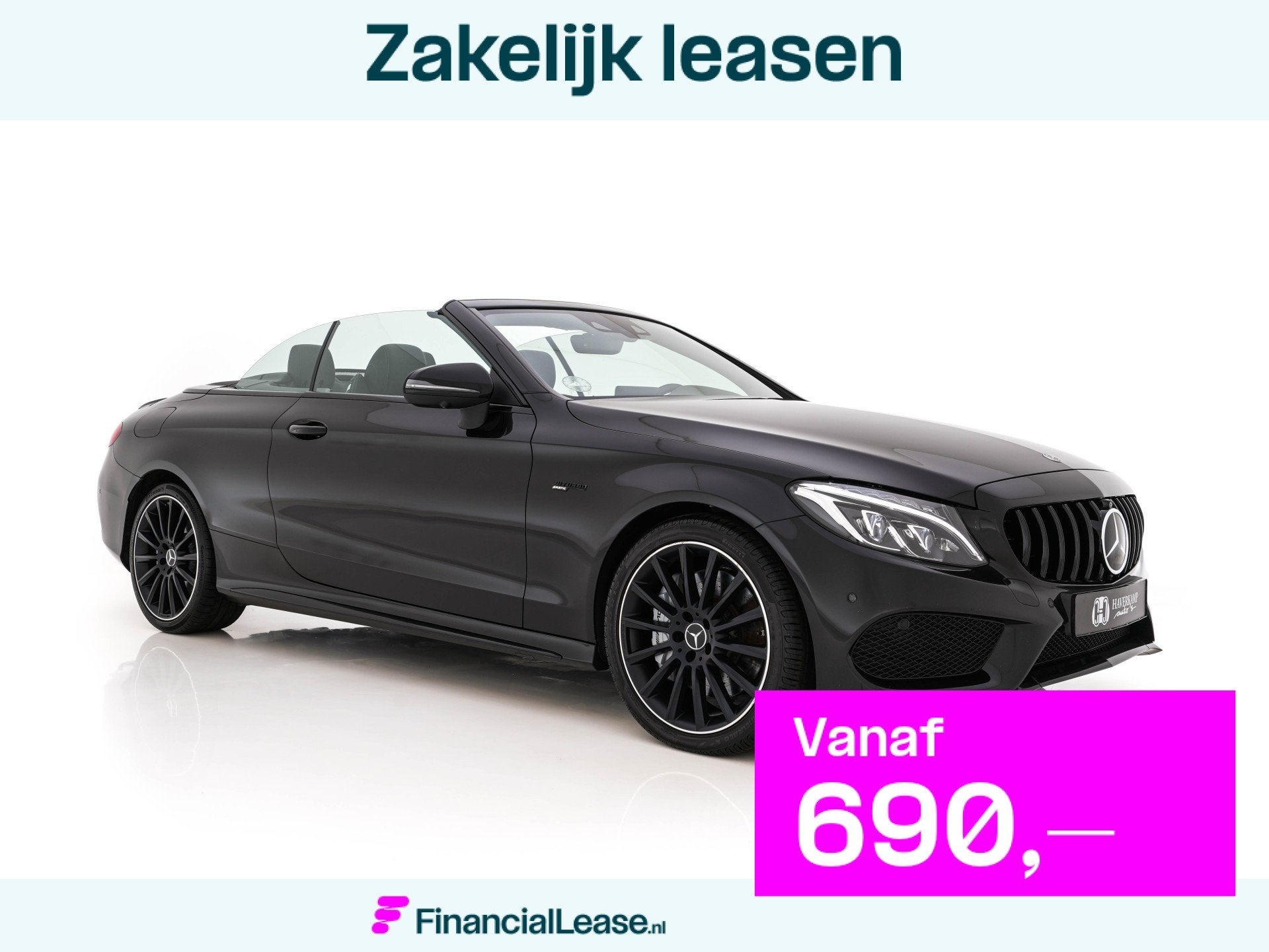 Mercedes-Benz C-Klasse Cabrio AMG 43 4MATIC Night Edition Au, Automaat, Gebruikt, Cabriolet, 4 stoelen