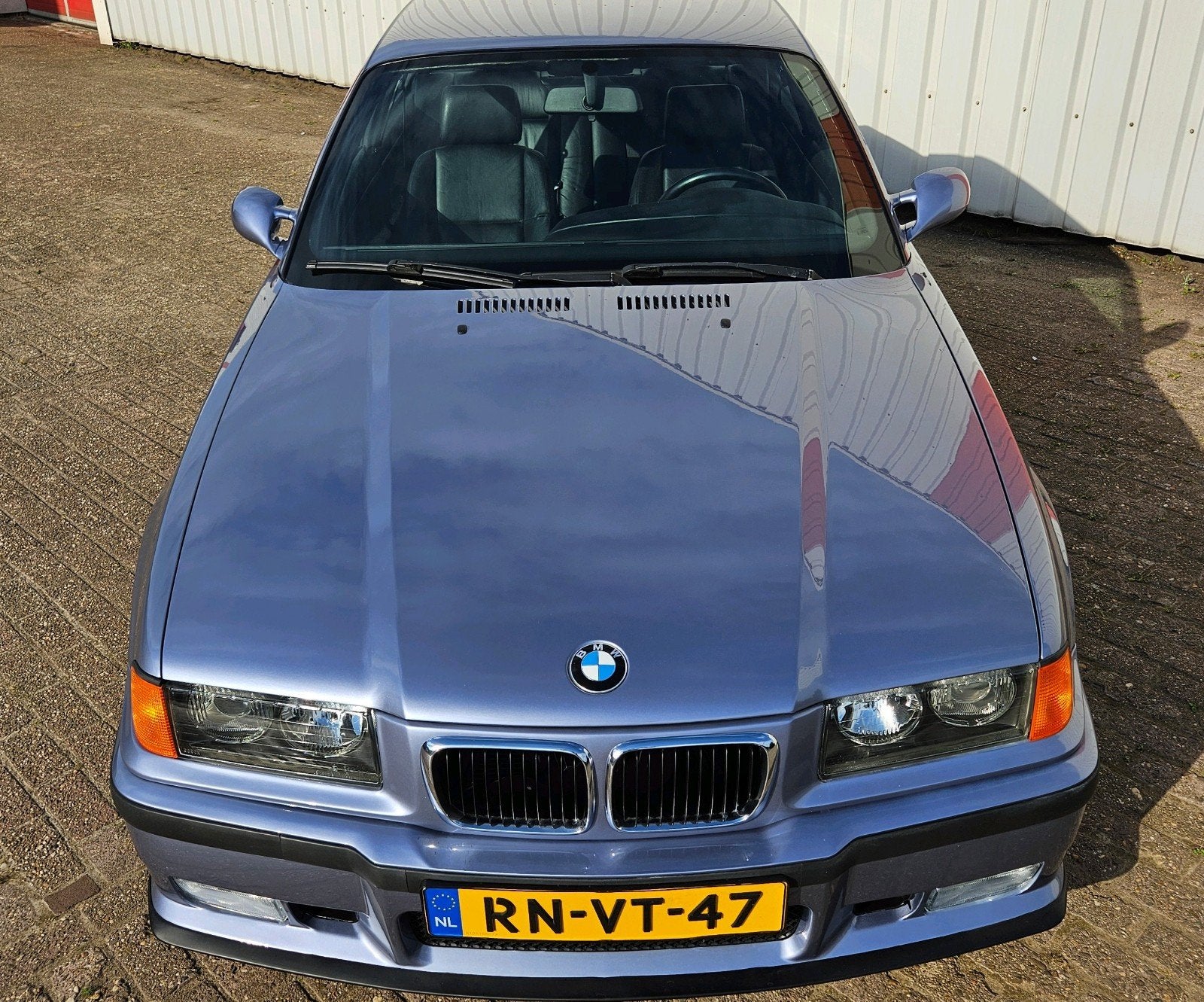BMW E36 328i Coupé – Samoablau – M-pakket/Leder/Airco/Cruise, Auto's, BMW, Automaat, 1330 kg, Achterwielaandrijving, Zwart
