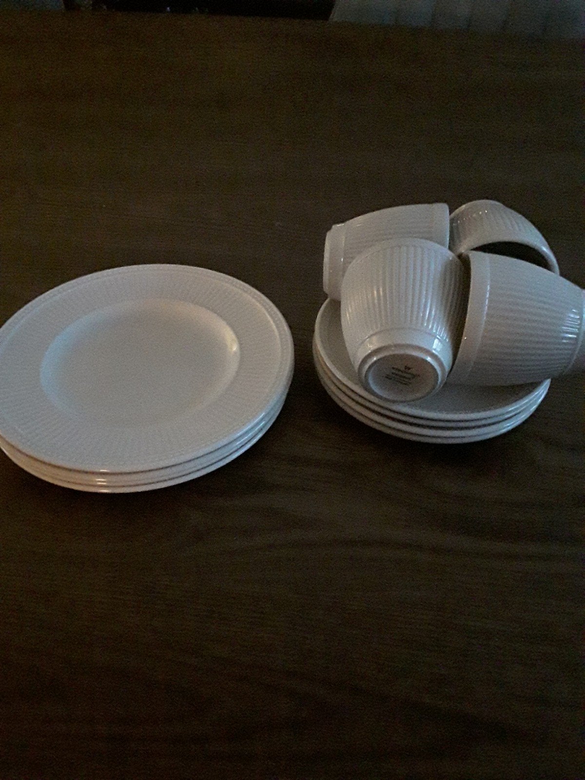 wedgwood windsor kop en schotels met gebaksbordjes., Ophalen of Verzenden, Zo goed als nieuw, Porselein, Kop(pen) en/of Schotel(s)