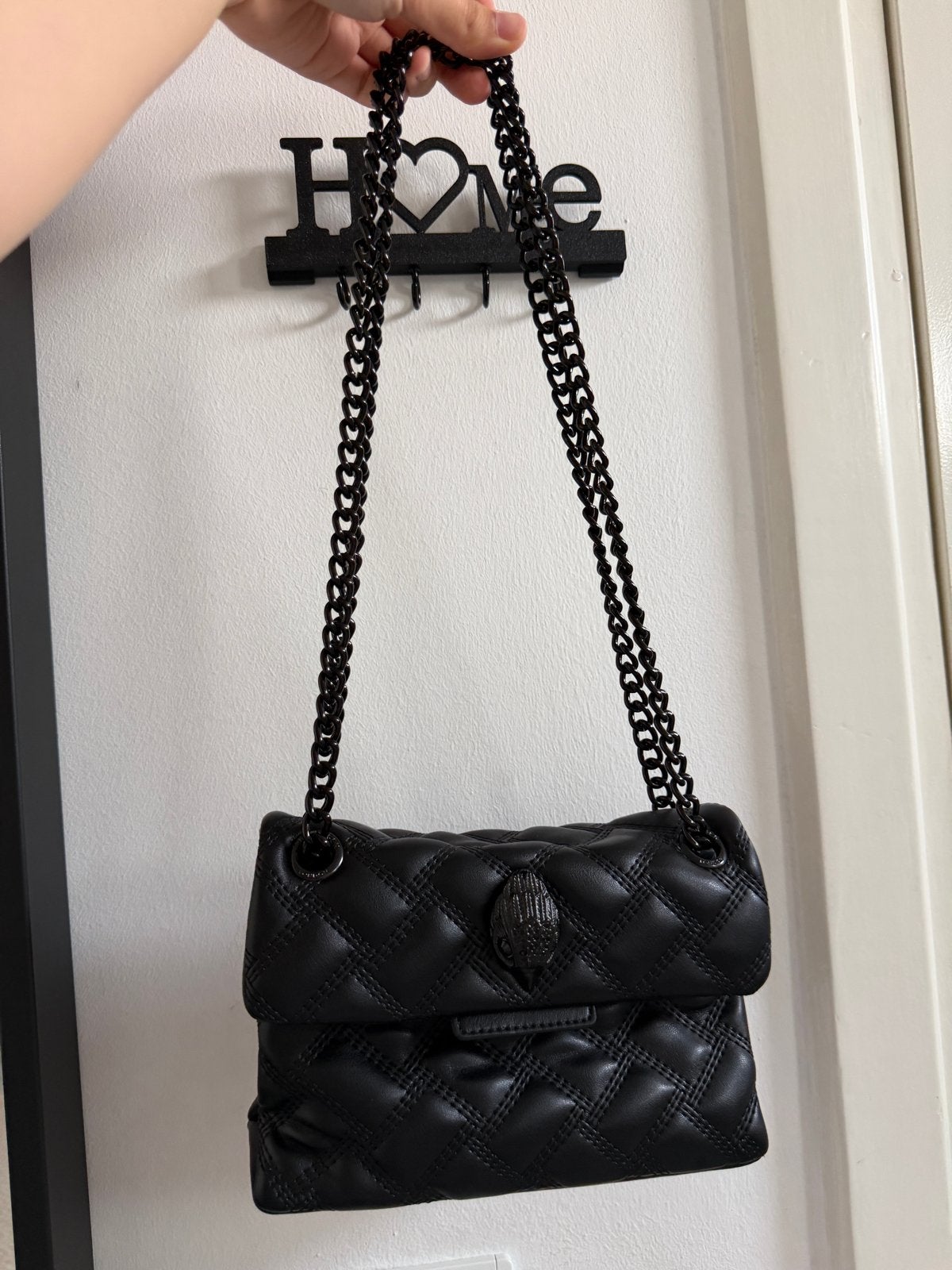 Kurt Geiger Kensington Tas Zwart, Ophalen of Verzenden, Zo goed als nieuw, Zwart, Schoudertasje