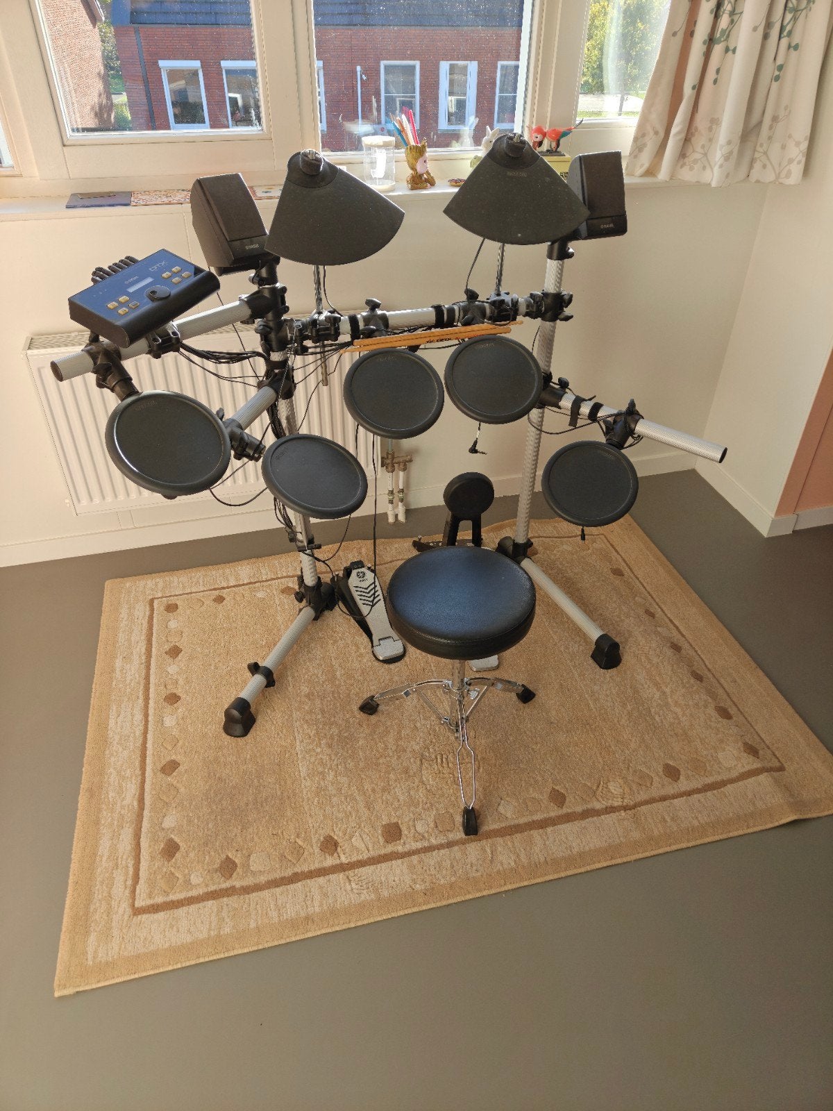 Yamaha DTX500 Elektronisch Drumstel met Kruk en Speakers, Ophalen, Gebruikt, Yamaha, Elektronisch