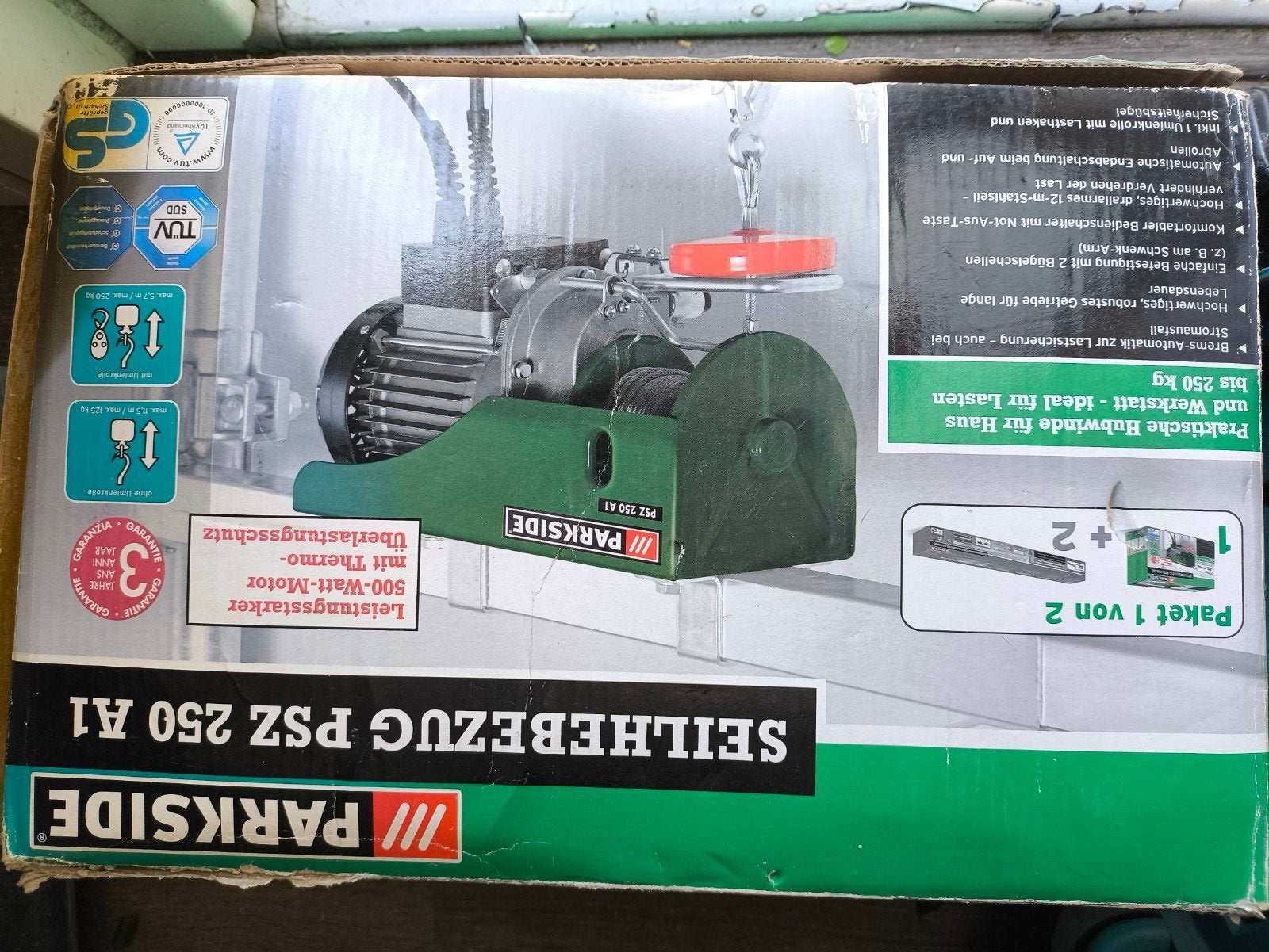 Park Side Lier 250 kg met zwenkarm - Nieuw in doos!, Ophalen