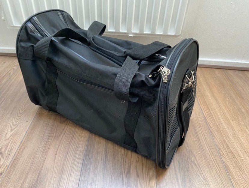 Katten reistas, vervoer tas zwart, Dieren en Toebehoren, Ophalen of Verzenden, Zo goed als nieuw