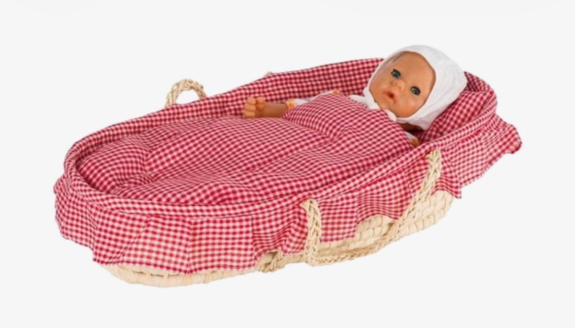 Goki poppenmand met lakentje, etc (voor pop 50cm), Ophalen of Verzenden, Zo goed als nieuw, Jongen of Meisje