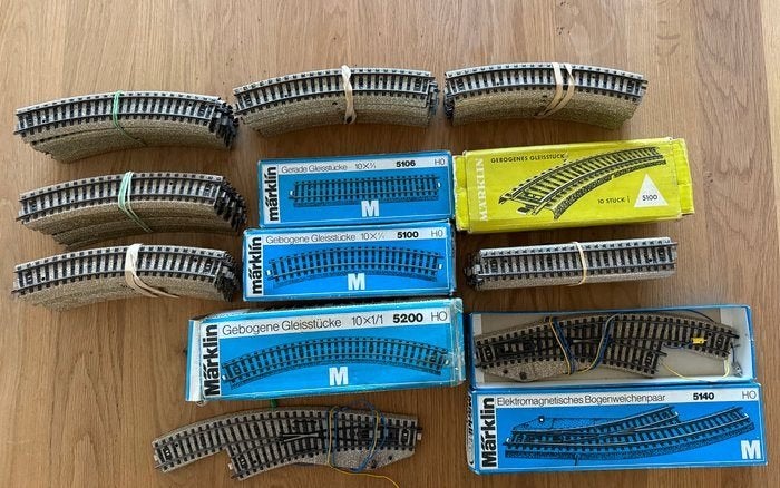 marklin HO diverse rails en electr. wissel gebogen, Wisselstroom, Gebruikt, Rails, Ophalen of Verzenden