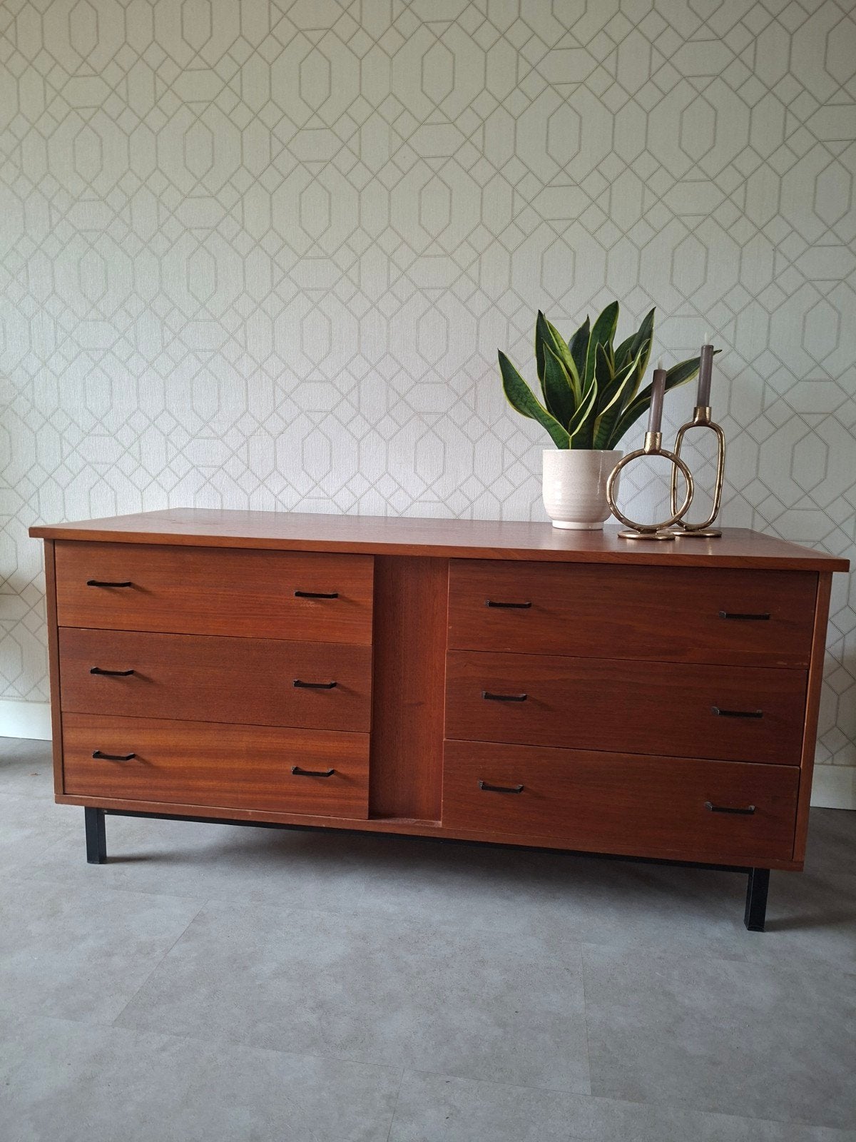 Vintage Retro lowboard met lades, Ophalen, Huis en Inrichting