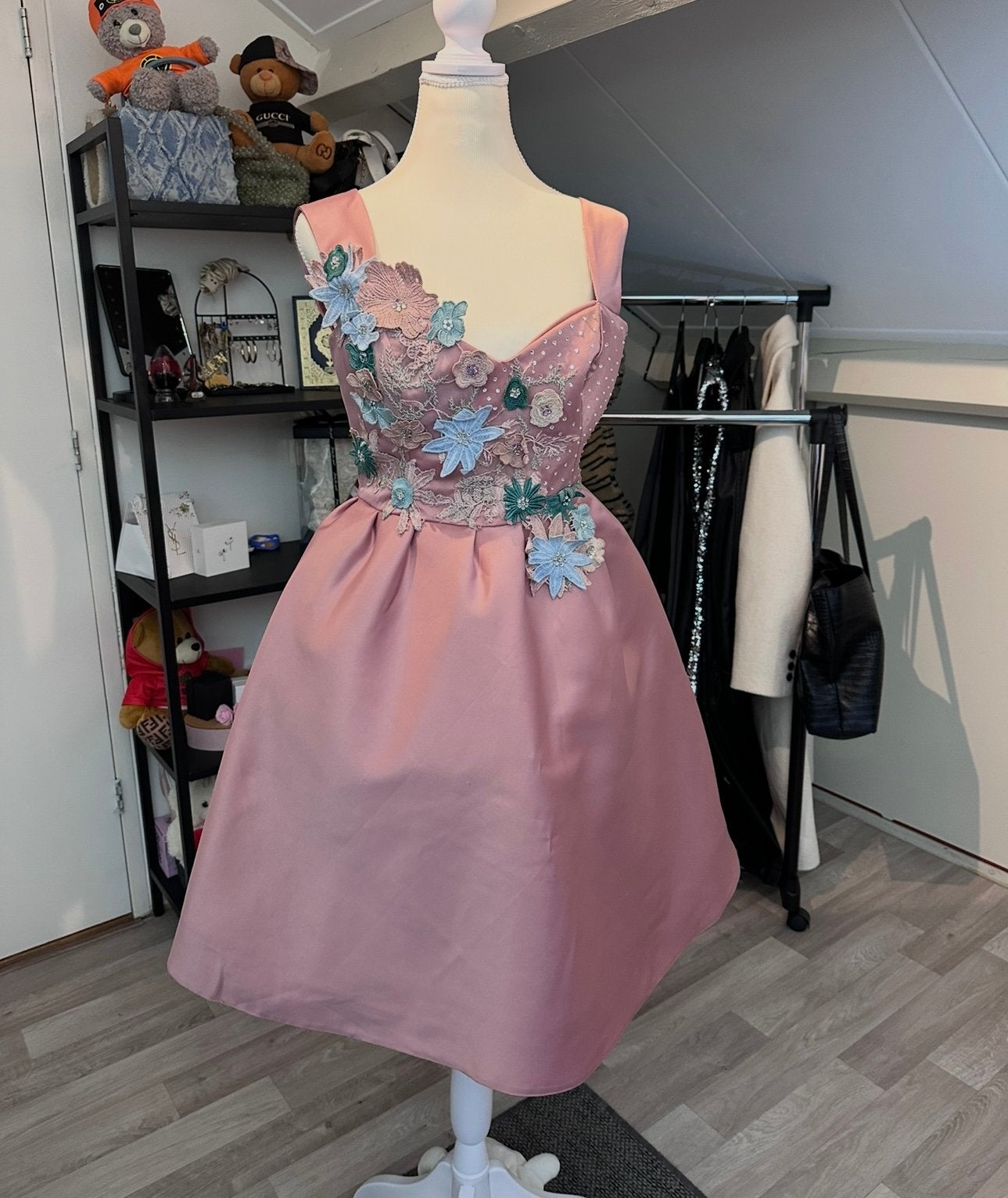 Beautiful handmade pink dress, Maat 38/40 (M), Overige typen, Nieuw, Ophalen of Verzenden