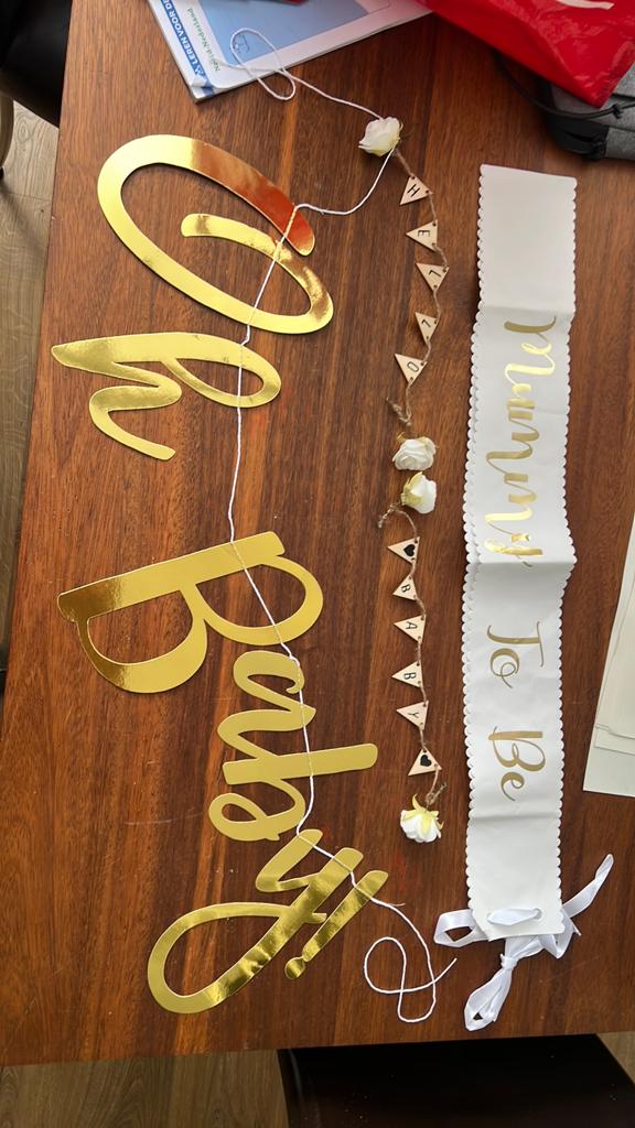 Slinger/ sjerp/ versiering geboorte/ babyshower etc, Hobby en Vrije tijd, Feestartikelen, Ophalen of Verzenden, Zo goed als nieuw