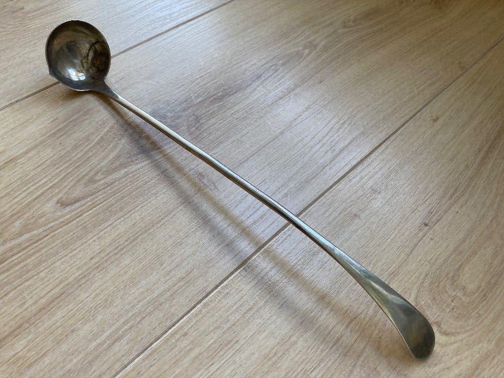 Verzilverde Bowl- lepel 32 cm., Antiek en Kunst, Antiek | Bestek, Ophalen of Verzenden