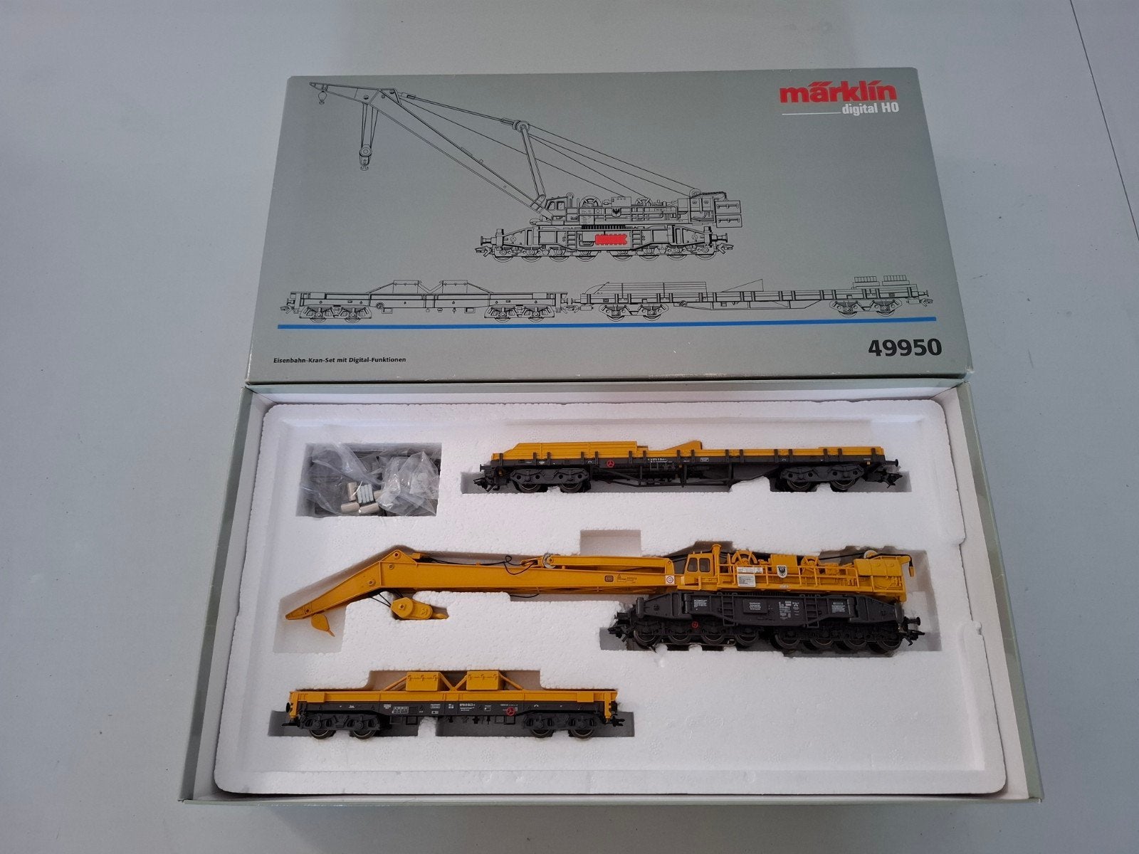 Marklin H0 49950 Digitale Goliath kraan van de DB, Hobby en Vrije tijd, Modeltreinen | H0, Wisselstroom, Treinset, Nieuw, Ophalen of Verzenden