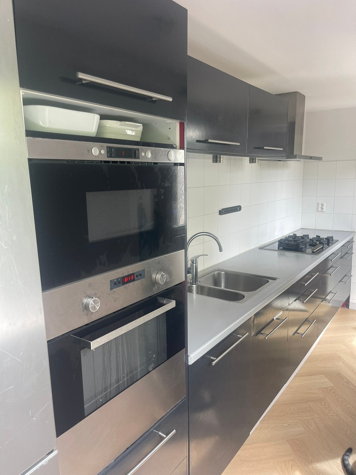 GRATIS AFHALEN MORGEN OF VRIJDAG DEZE KEUKEN, Ophalen, Gebruikt, Blauw, Enkelwandige keuken