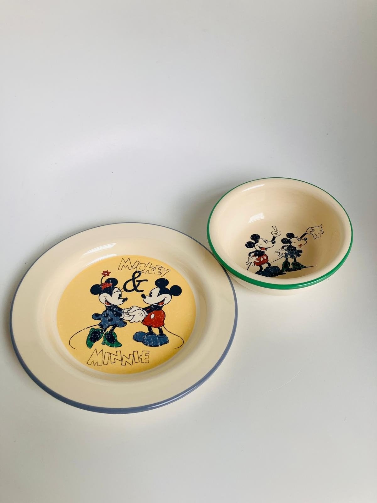 Mickey Mouse retro set, Ophalen, Keramiek, Nieuw, Bord(en)