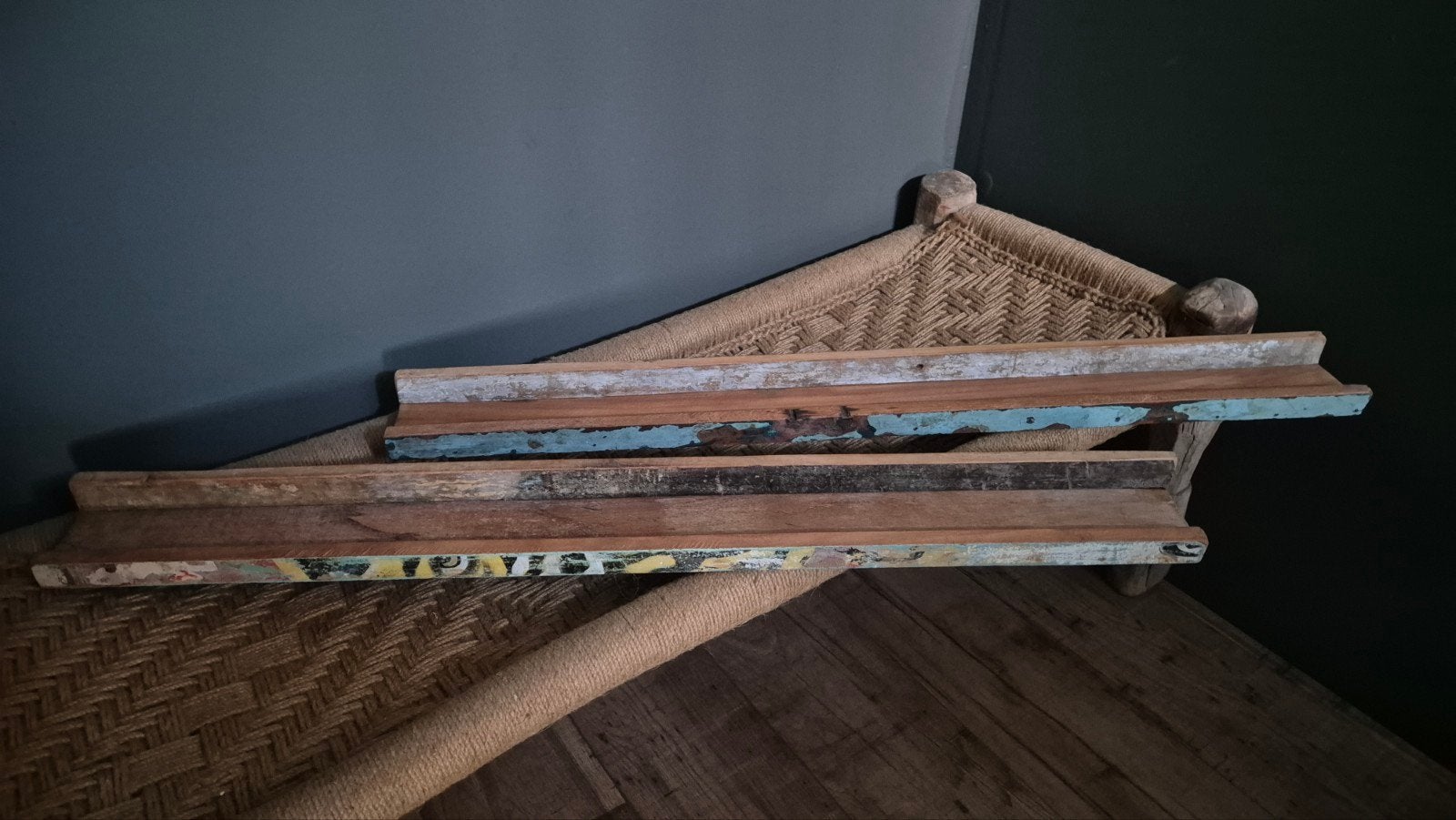 2 scrapwood fotoplanken teakhout India, Ophalen of Verzenden, Zo goed als nieuw