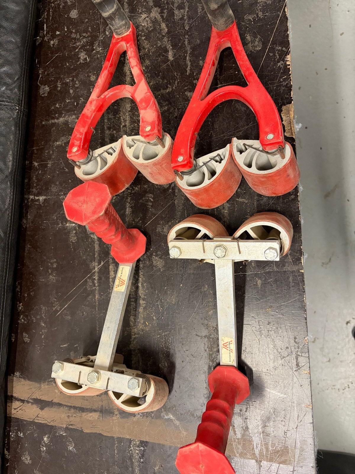 4 stuks Carrymate platendragers voor zware plaatmaterialen, Ophalen of Verzenden, Gebruikt, Klem, Overige merken