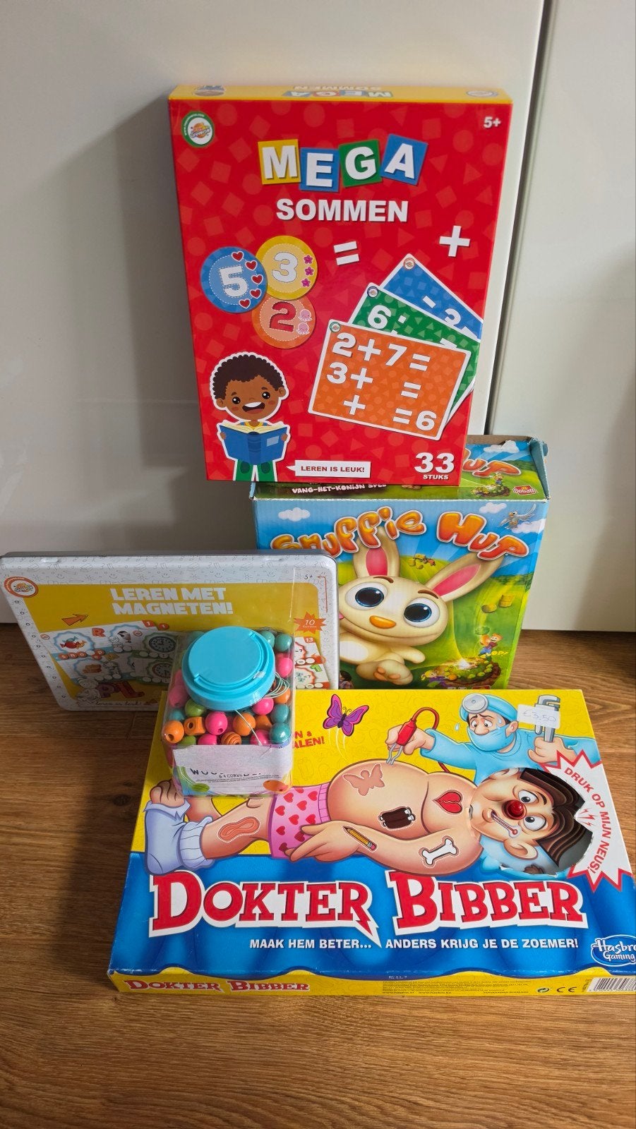 Leuk pakket spellen: Dokter Bibber, Snuffie Hup, Mega So, Ophalen of Verzenden, Zo goed als nieuw, Jongen of Meisje