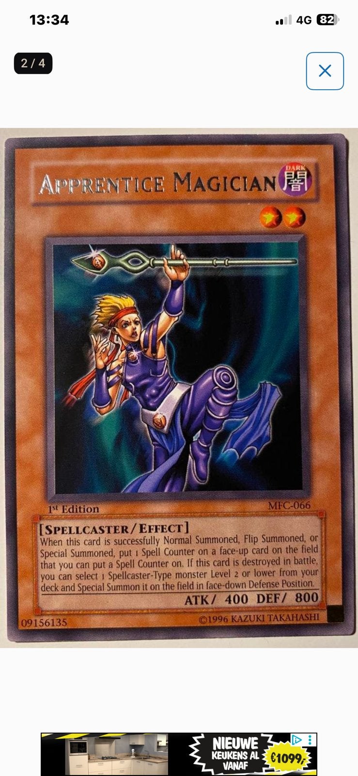 Yu-Gi-Oh! Apprentice Magician MFC 1st Edition !, Ophalen of Verzenden, Zo goed als nieuw, Losse kaart