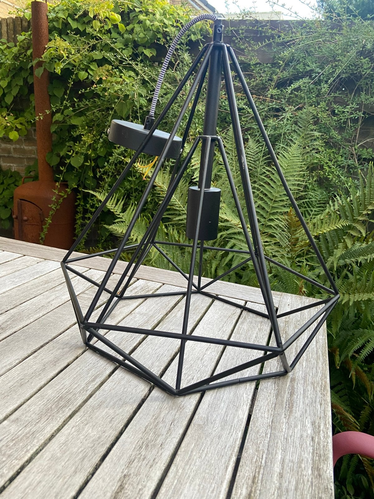 Zwarte metalen hanglamp - design -it’s about Romi, Ophalen, Zo goed als nieuw, Metaal, E27 (groot)