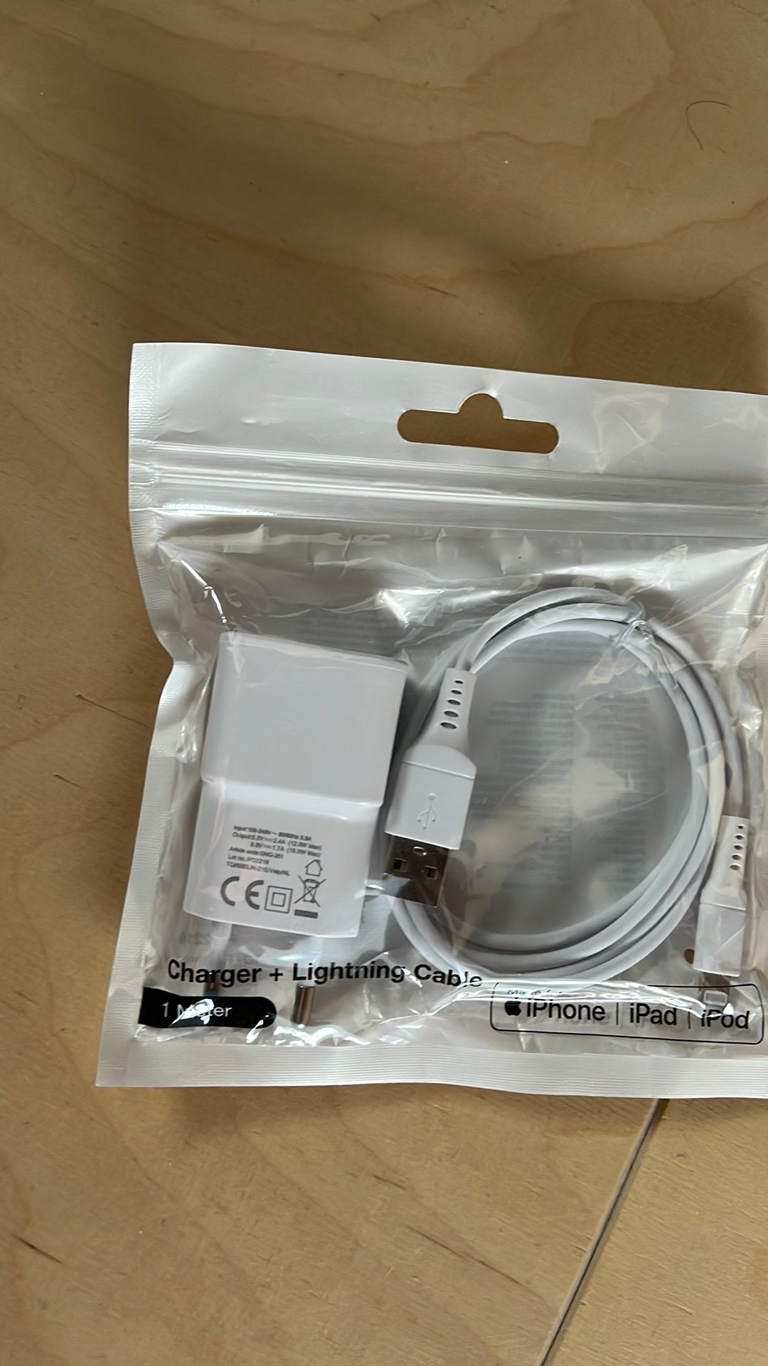 Oplader + Lightning Kabel voor iPhone, iPad, iPod (Nieuw), Ophalen of Verzenden, Nieuw, Apple iPhone