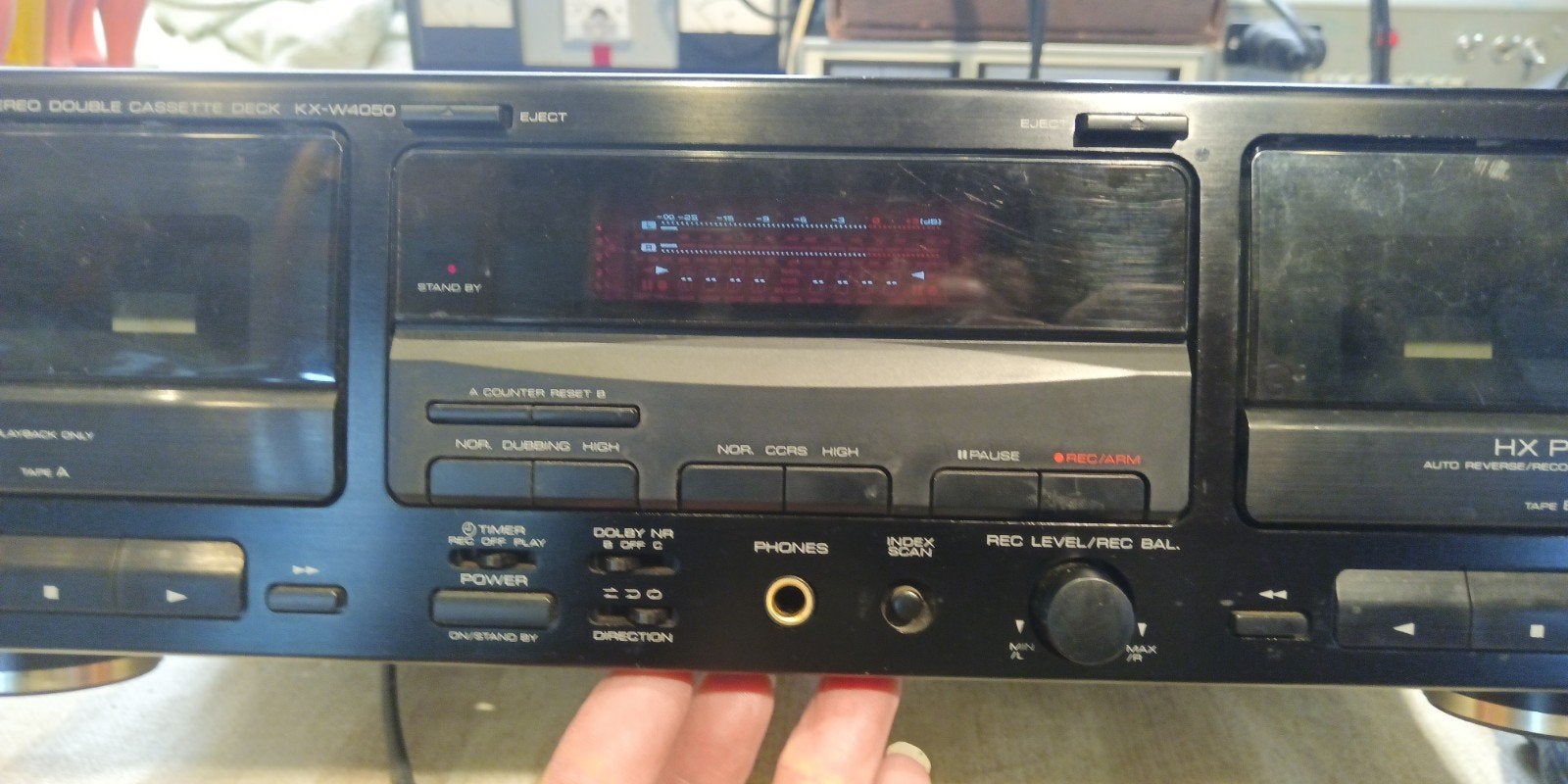 Kenwood Stereo Dubbel Cassettedeck KX-W4050, Ophalen of Verzenden, Dubbel, Kenwood, Auto-reverse