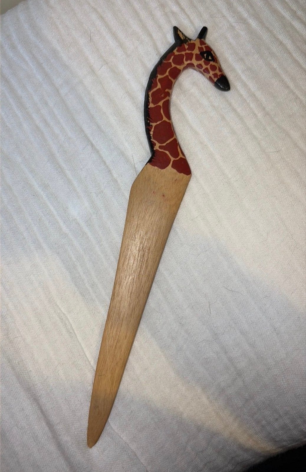 Houten briefopener met girafkop, Antiek en Kunst, Ophalen of Verzenden