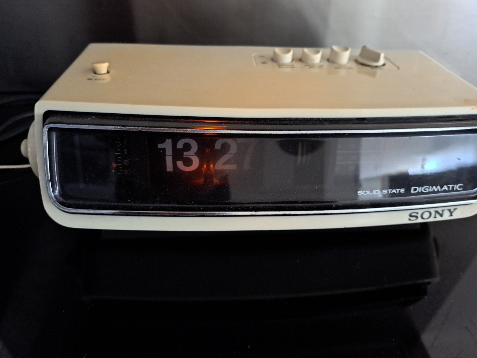 VINTAGE RETRO WERKEND JAREN 80 SONY DIGIMATIC FLIPKLOK, Ophalen of Verzenden
