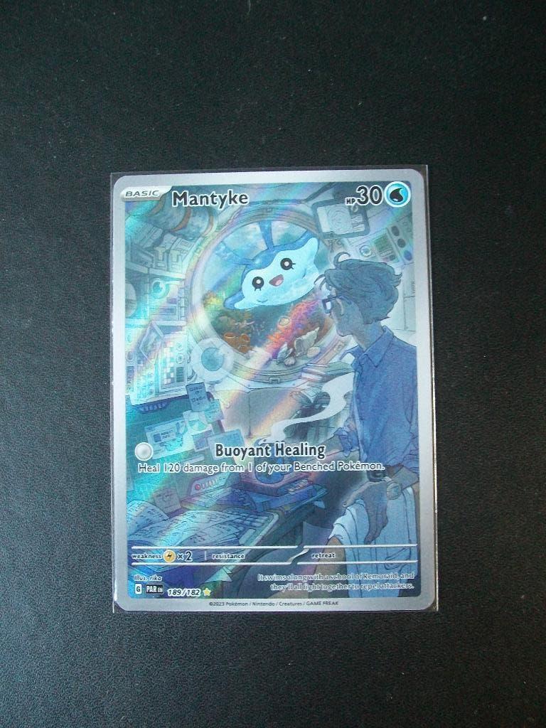 2141: Nieuwe Pokemon Secret MANTYKE HP 30 (189/182), Verzenden, Nieuw, Losse kaart, Foil