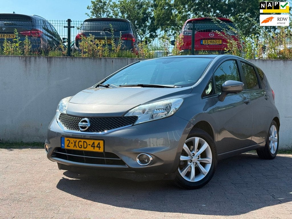 Nissan Note 1.2 DIG-S Tekna/AUTOMAAT/PANO/HALF LEDER/CLIMA/N, Auto's, Nissan, Euro 5, Gebruikt, Zwart, 1045 kg