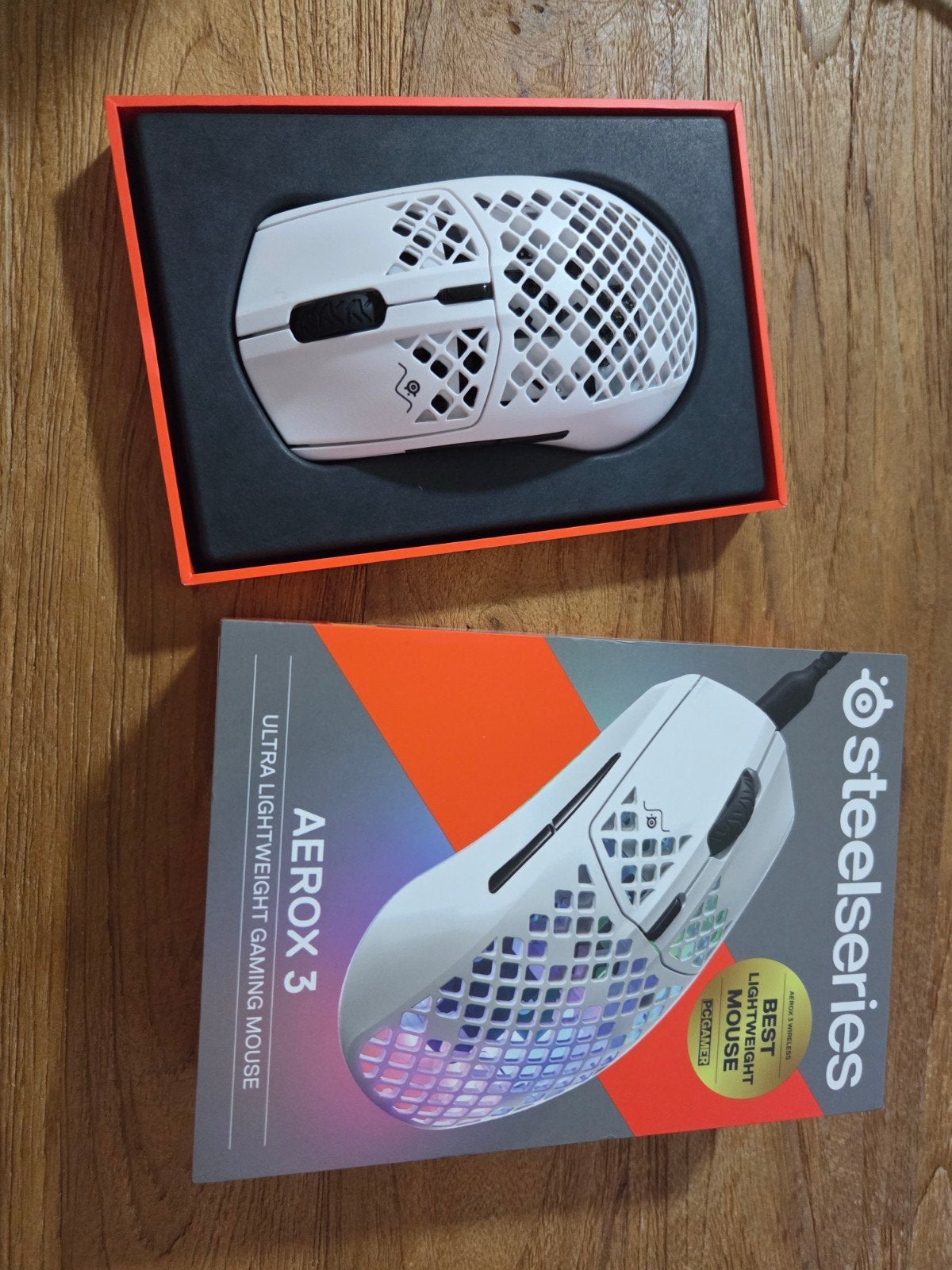 SteelSeries Aerox 3 USB-C Gaming Muis Wit, Computers en Software, Muizen, Muis, Gaming muis, Ophalen of Verzenden, Zo goed als nieuw