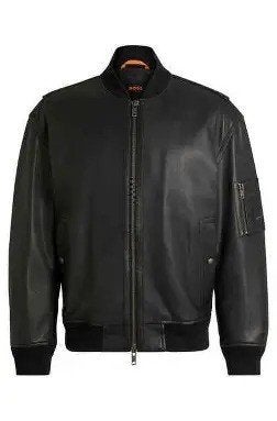 BOSS Jakri bomberjack 100% lamsleder mt 60 kleur zwart Nieuw, Kleding | Heren, BOSS, Zwart, Nieuw, Overige maten