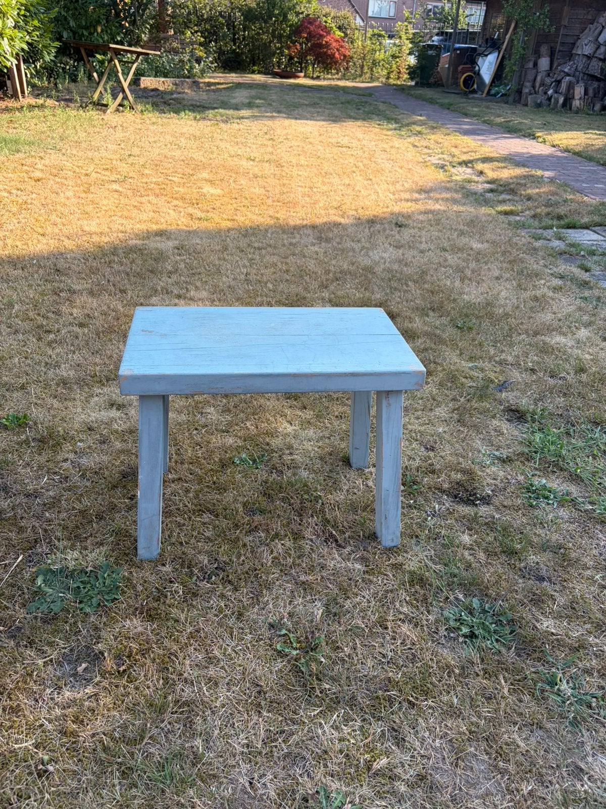 Gratis bijzettafel, Minder dan 55 cm, Vierkant, Zo goed als nieuw, Hout