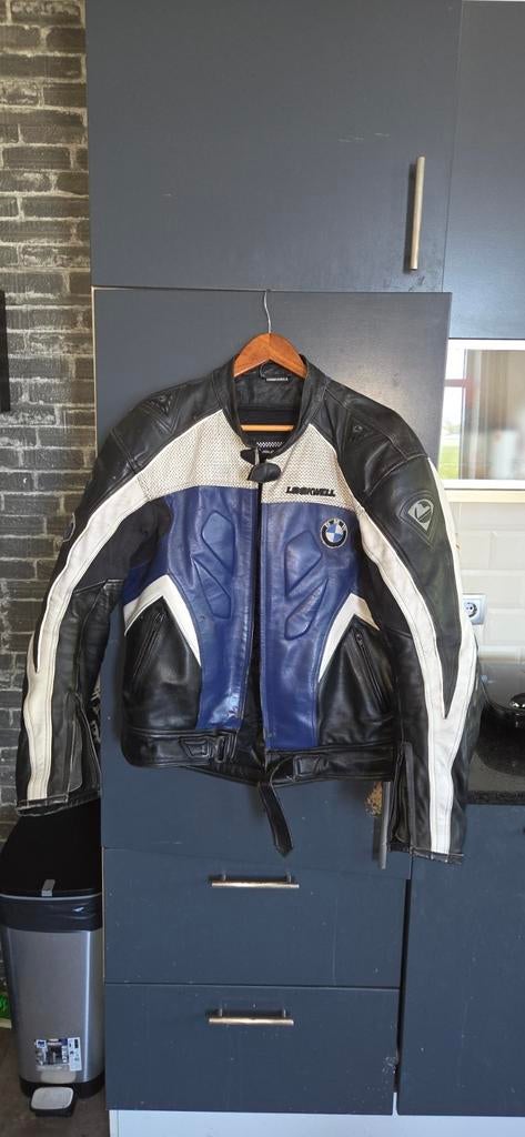 Lookwell BMW Motorjas Leer Zwart/Blauw/Wit, Motoren, Kleding | Motorkleding, Heren, Jas | leer, Lookwell, Ophalen of Verzenden
