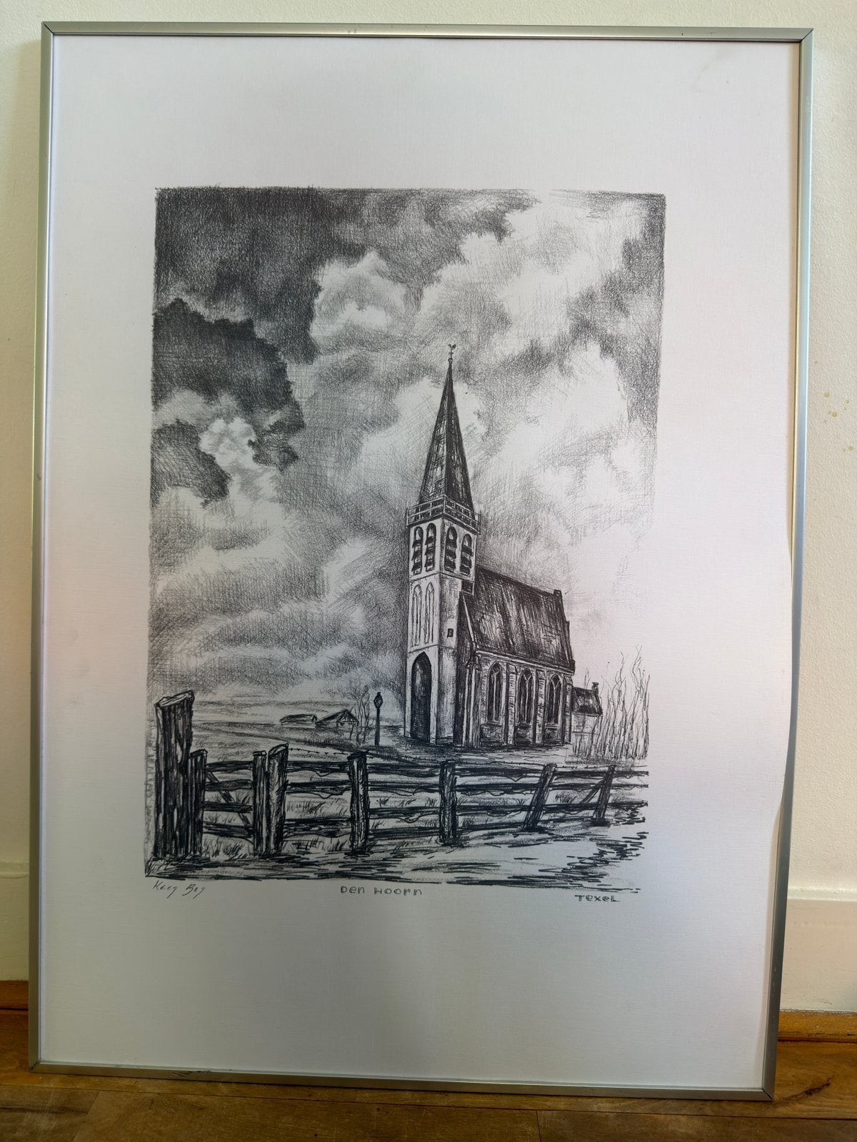 Kees Bos (1940-2002) – Den Hoorn Texel – gesigneerd werk, Ophalen