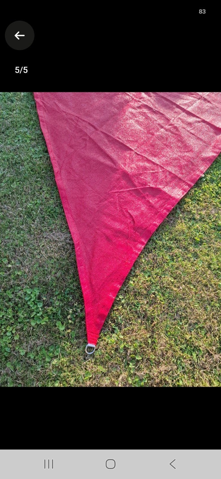 NIEUW!!!! schaduwdoek van VIDALXL 4.90 br x 5.20 l, Ophalen of Verzenden, Nieuw