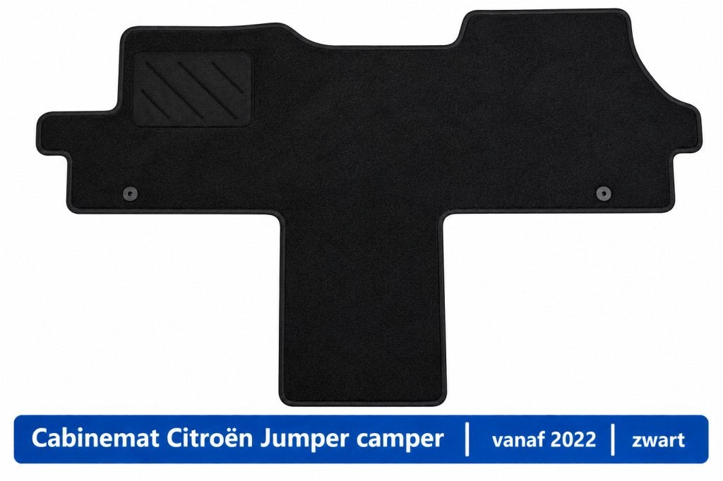 Cabinemat Citroën Jumper camper vanaf 2022 | zwart, Buurserstraat 15 A, 7481 EG,Haaksbergen, Ophalen of Verzenden, Info@123CamperOnderdelen.nl