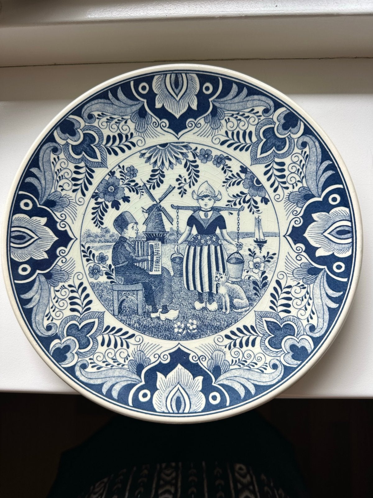 Delfts Blauw Holland Handbewerkt Wandbord, Ophalen of Verzenden