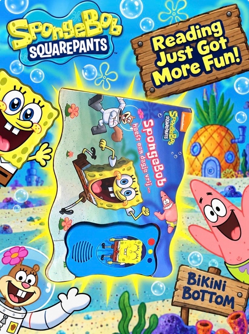 SpongeBob heeft een dagje vrij... - Interactief boek, Boeken, Ophalen, Zo goed als nieuw, Fictie algemeen