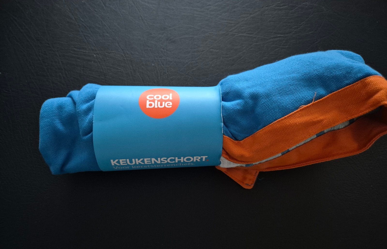 Coolblue Keukenschort - Blauw/Oranje, Nieuw, Ophalen of Verzenden, Overige materialen, Overige merken