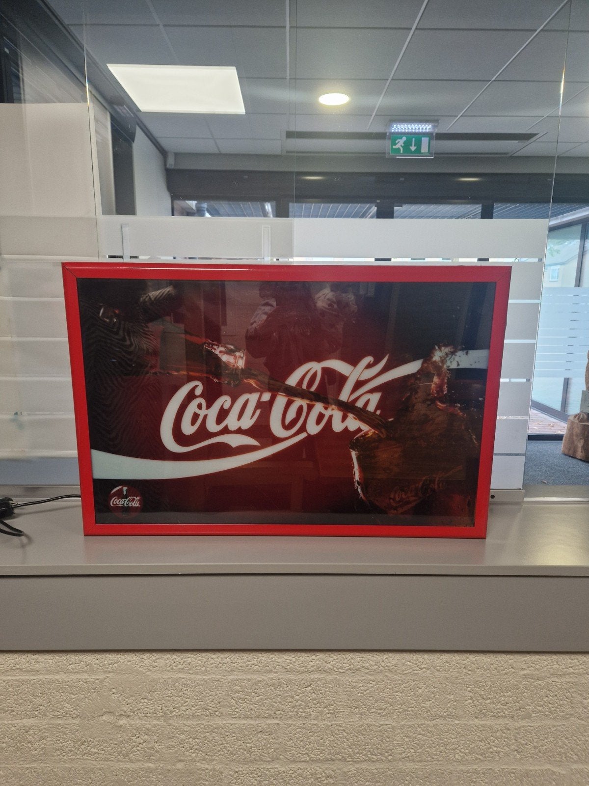 Coca-Cola Lichtbak - Vintage Reclamebord, Ophalen of Verzenden, Gebruikt, Lichtbak of (neon) lamp