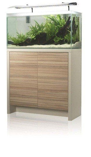 Elegante Fluval 129L aquarium met veel toebehoren, Ophalen of Verzenden, Verwarming, Zo goed als nieuw, Aquariummeubel