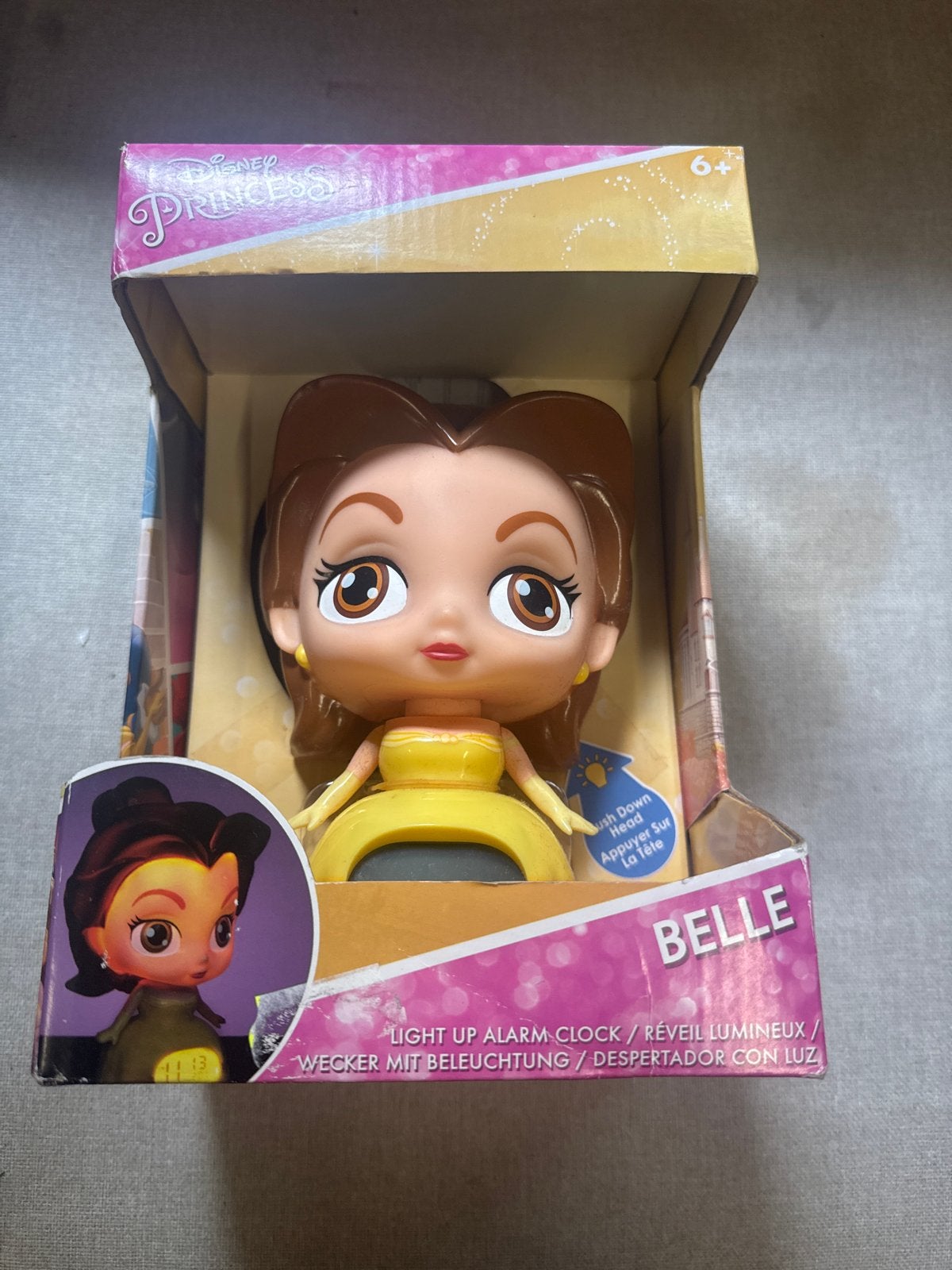 Disney Princess Belle Lichtgevende Wekker, Ophalen of Verzenden, Assepoester of Belle, Nieuw, Beeldje of Figuurtje