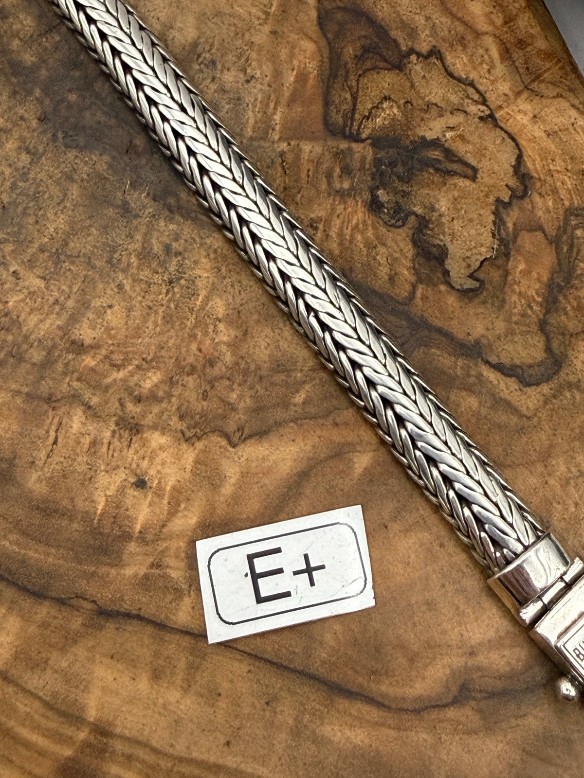 “ELLEN” buddha to buddha 22cm• Maat: E+ “GEPOLIJST”, Ophalen of Verzenden, Zo goed als nieuw, Zilver, Zilver