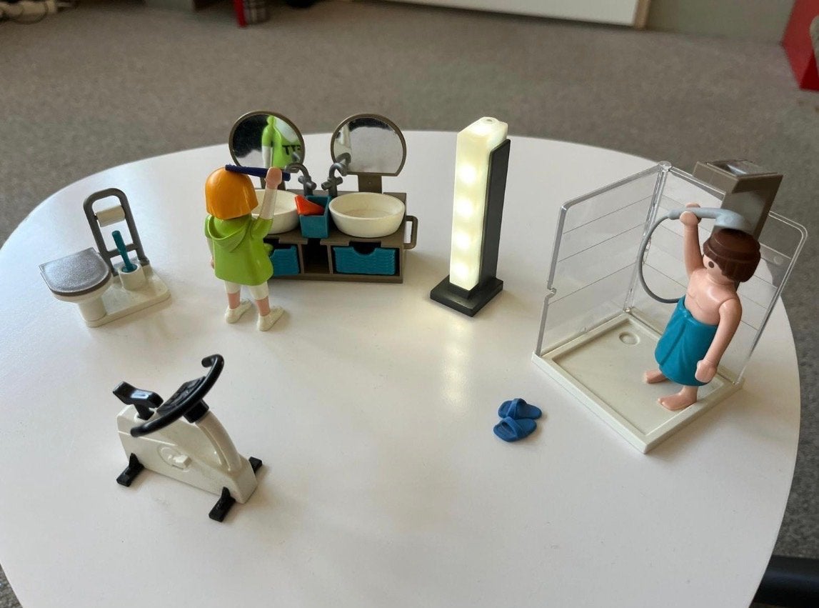 Playmobil Badkamer en Fitness Set (City Life), Ophalen, Gebruikt, Complete set, Overige typen