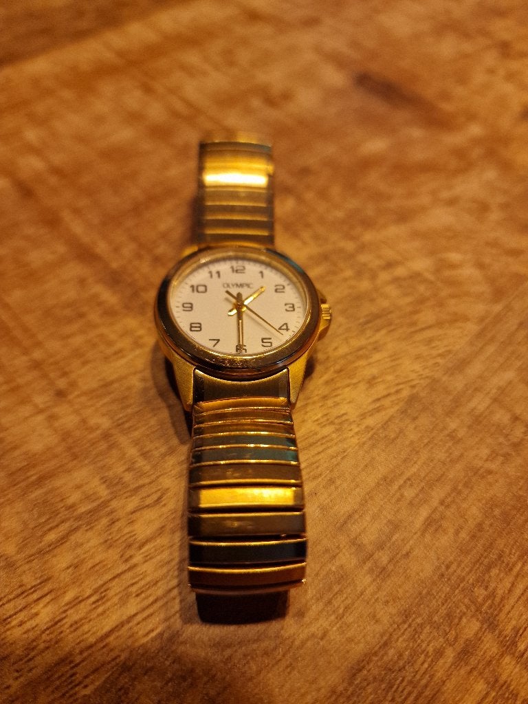 Goudkleurig Dames horloge van Olympic, Overige merken, Overige materialen, Gebruikt, Polshorloge