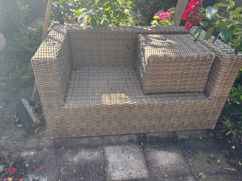 Tuinset, Ophalen, 4 zitplaatsen, Wicker, Tuinset